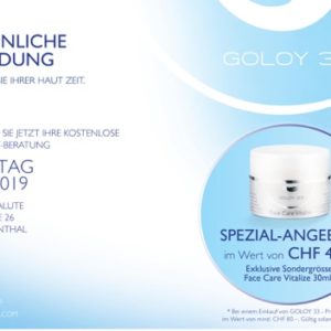 Goloy Beratertag mit Spezial-Angebot im Wert von CHF 42.–