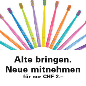 Zahnbürste eintauschen und von Sonderangebot profitieren! Zahnbürste eintauschen und von Sonderangebot profitieren!
