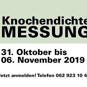 Knochendichtermessung vom 31. Oktober bis 06. November