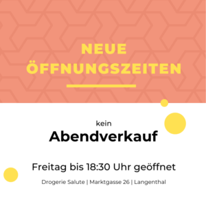 Aktuelle Öffnungszeiten